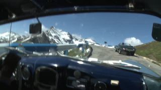 Link to Video | hairpin turn, Alps, motor car, Mercedes-Benz type 124, Full High Definition, rally, color, road, road curve, Austria, antique car, classic car, Mercedes-Benz W120, day, Grossglockner High Alpine Road