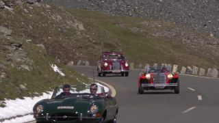 Link to Video | Alps, motor car, Mercedes-Benz type 124, Full High Definition, rally, color, road, Austria, antique car, classic car, Mercedes-Benz W120, day, Grossglockner High Alpine Road