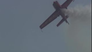 Link to Video | airplane with propellers, air show, occurrence, 16:9, event, Full High Definition, Leki Lenhart, Germany, acrobatics, airplane, 2009, flight, color, spectacle, red, aerobatic maneuver, aerobatics, AERO Friedrichshafen, Europe, aerialist, hobby