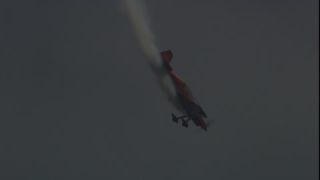 Link to Video | airplane with propellers, air show, smoke, show, recurring event, Full High Definition, acrobatics, airplane, 2009, sound on tape, flight, low-angle shot, color, spectacle, aerobatic maneuver, AERO Friedrichshafen, Europe, sky, trade fair, aviation