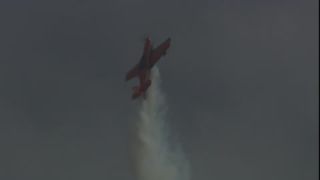 Link to Video | airplane with propellers, air show, smoke, show, recurring event, Full High Definition, acrobatics, airplane, 2009, sound on tape, flight, low-angle shot, color, spectacle, aerobatic maneuver, AERO Friedrichshafen, Europe, sky, trade fair, aviation