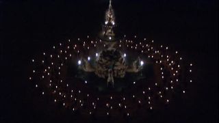 Link to Video | culture, annual event, torch dance, opening, Classical period, choreography, sound on tape, darkness, Salzburg Festival, ceremony, Central Europe, opening ceremony, torch, high-angle shot, Salzburg, staging, Austria, 2006, Europe, human, night, music, old town, Residenzplatz