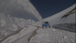 Link to Video | Hochalpenstrasse, blue, Alps, winter, snow blower, Full High Definition, 2008, color, white, technique, Central Europe, snow removal, Fuscher Törl, Austria, Europe, service, snow