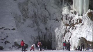 Link to Video | January, winter, 16:9, Königssee, rock face, Full High Definition, Germany, 2006, color, ice, lake, cold, Berchtesgadener Land, waterfall, icicle, frozen, Bavaria