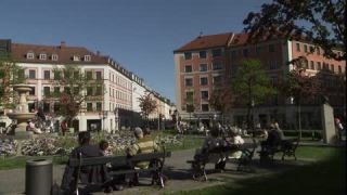 Link to Video | summer, state capital in Germany, Glockenbachviertel, big city, Gärtnerplatz, Gärtnerplatzviertel, Munich, Full High Definition, Germany, 2009, color, Central Europe, Europe, Bavaria