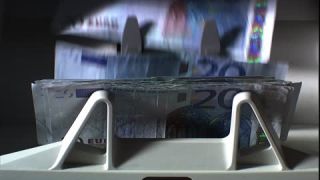 Link to Video | machine, managerial finance, money, 16:9, Full High Definition, 2006, color, bank, counting, close-up, banking, finance, Europe, banknote, euro, currency-counting machine, cash, currency