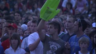 Link to Video | June, crowd, world championship, recurring event, Full High Definition, recurring sports event, FIFA World Cup, 30 June 2006, 2006, color, Salzburg, football supporter, Austria, Sport, Public screening, evening, Residenzplatz