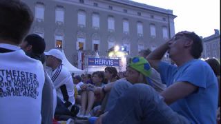 Link to Video | June, crowd, world championship, recurring event, Full High Definition, recurring sports event, FIFA World Cup, 30 June 2006, 2006, color, Salzburg, football supporter, Austria, Sport, Public screening, evening, Residenzplatz