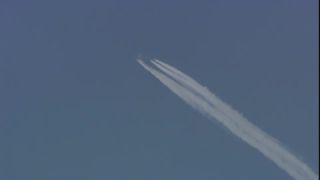 Link to Video | air pollution, 16:9, flight, air transport, Full High Definition, airplane, carbon dioxide, contrail, airliner, low-angle shot, color, Airbus Group, exhaust gas, wide shot, traffic, sky, global warming