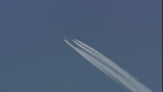 Link to Video | air pollution, 16:9, flight, air transport, Full High Definition, airplane, carbon dioxide, contrail, airliner, low-angle shot, color, Airbus Group, exhaust gas, wide shot, traffic, sky, global warming